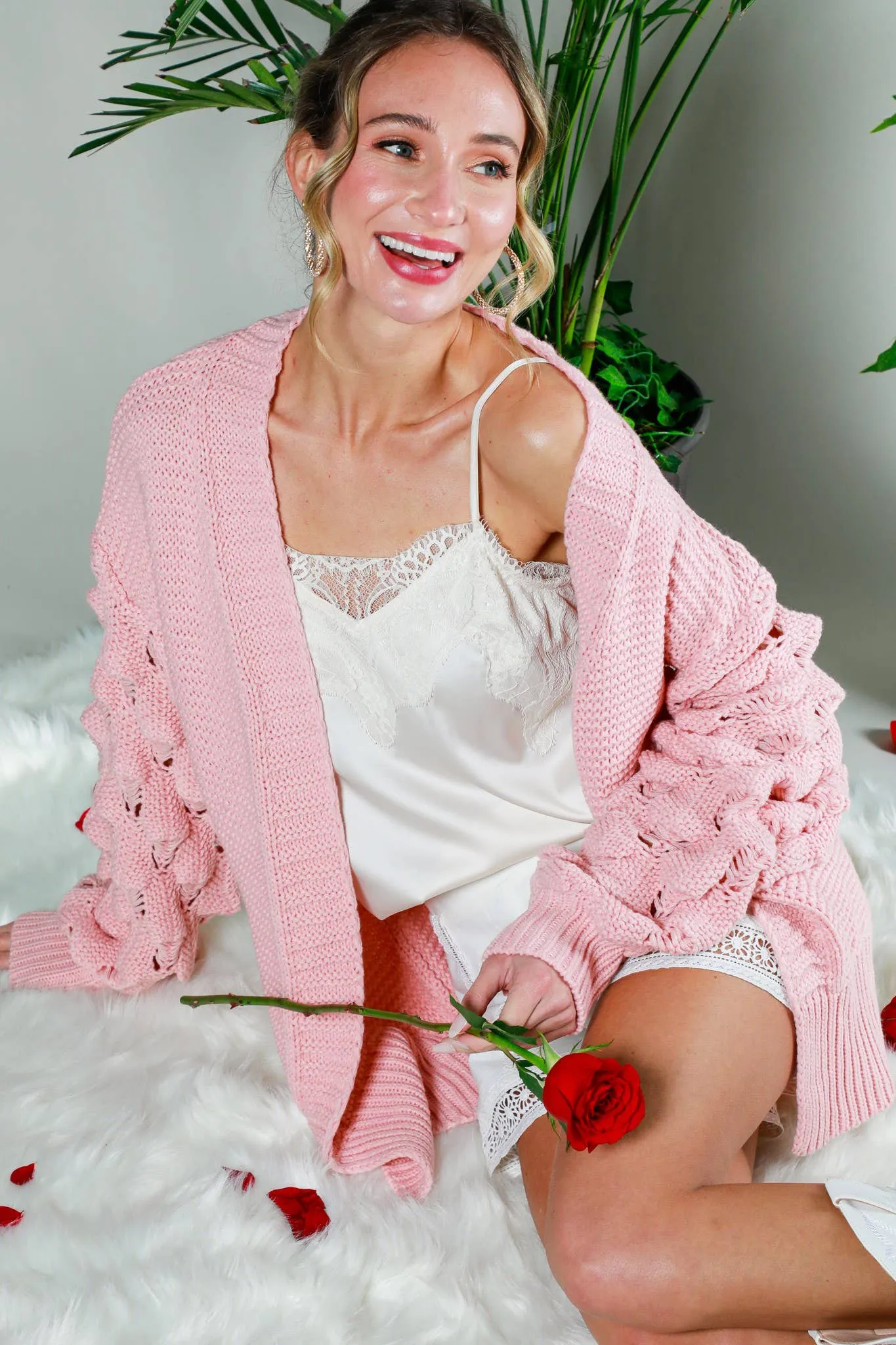 Bubble Sleeve Cardigan