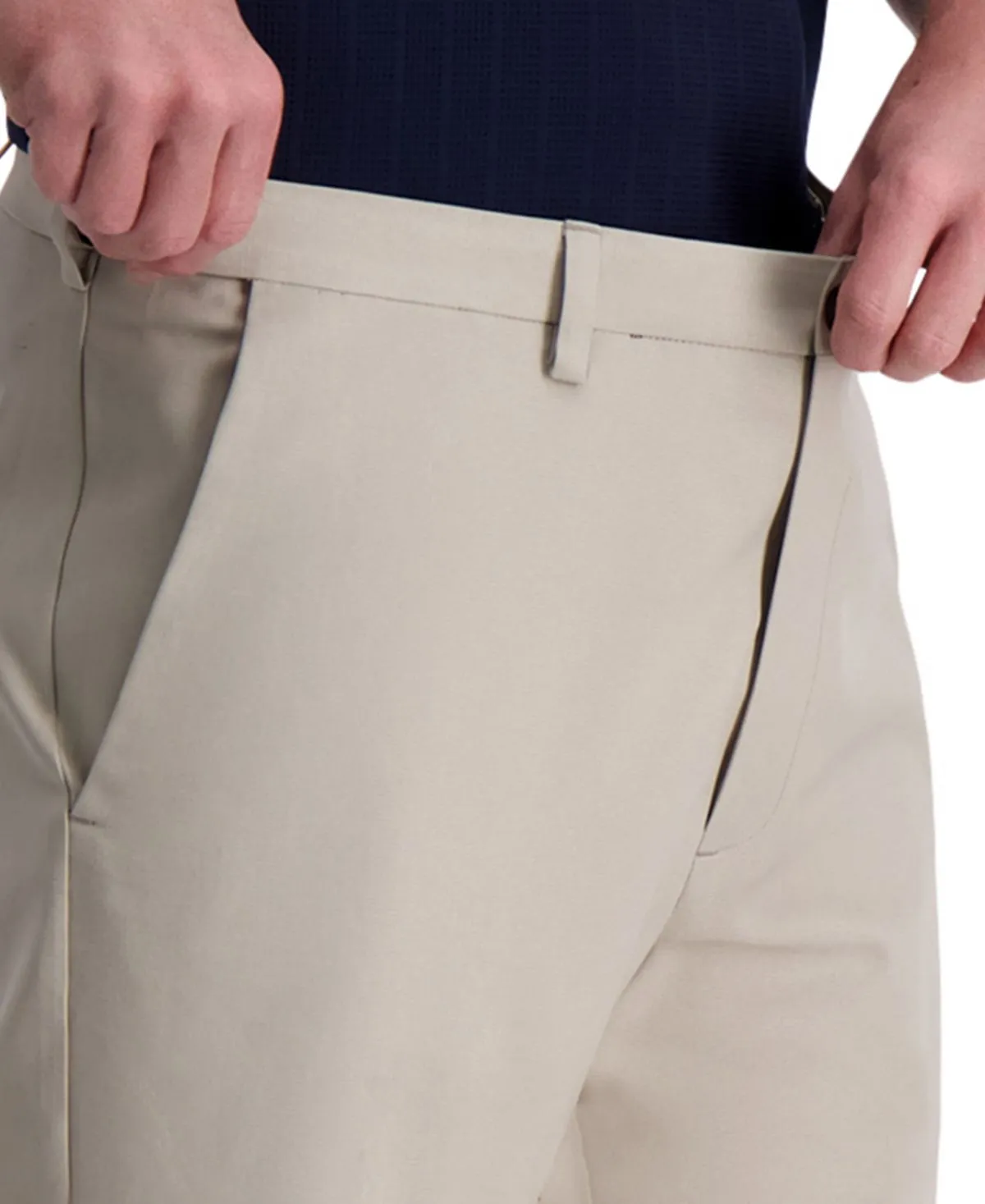 Classic fit trousers cool right performance flex flat front Haggar
