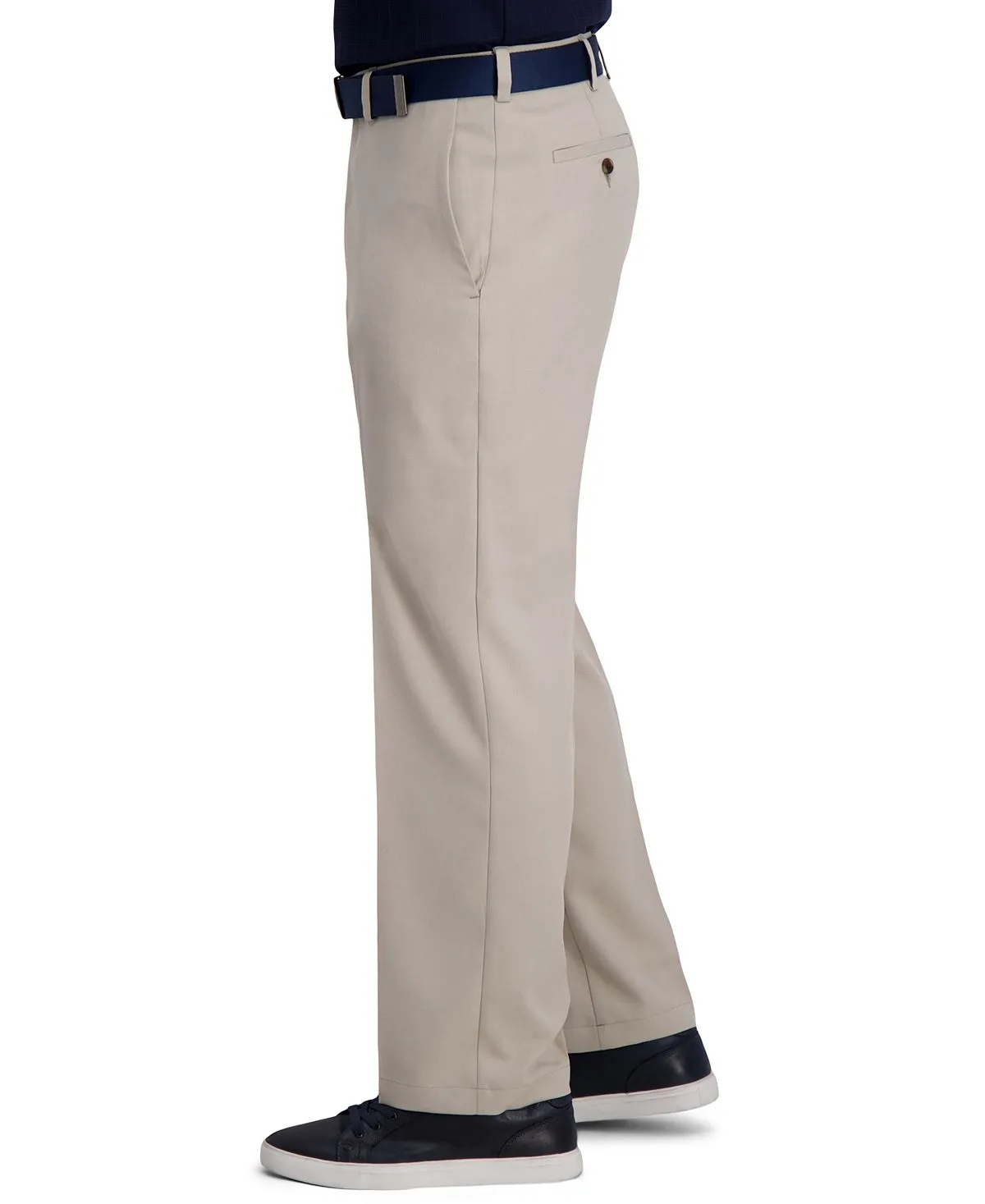 Classic fit trousers cool right performance flex flat front Haggar