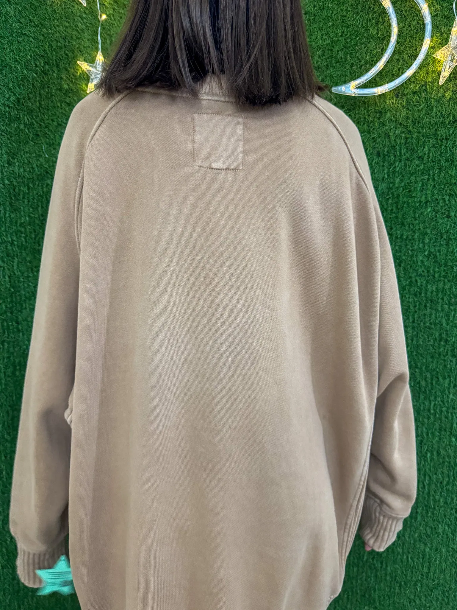 Floral Cat Brown Crewneck L