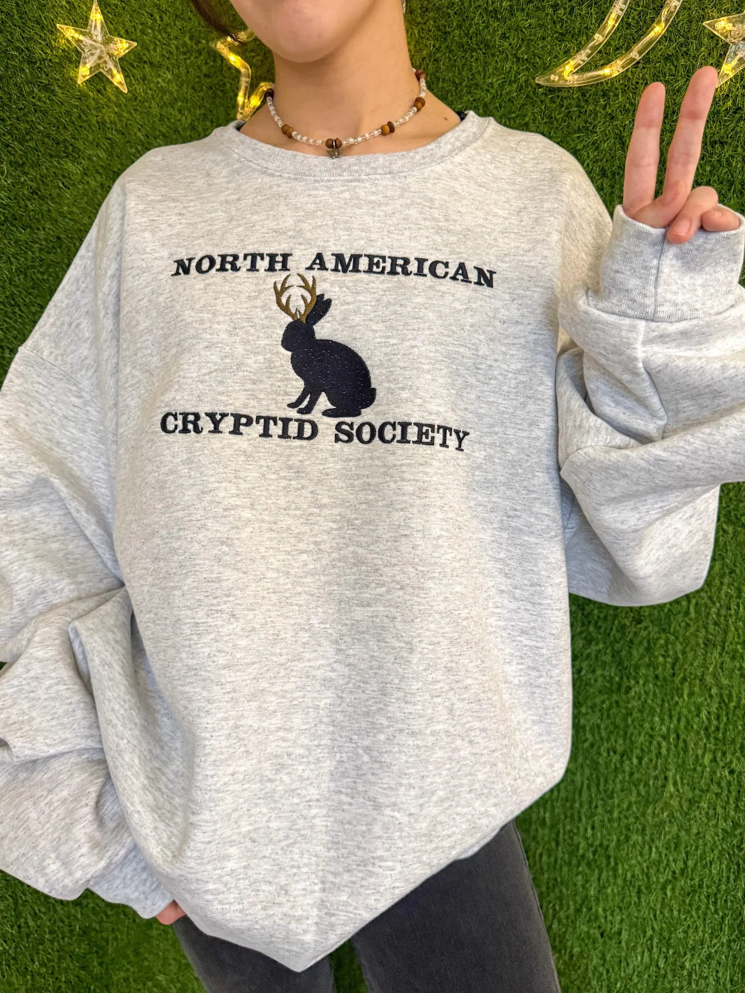 Jackalope Grey Crewneck 2XL