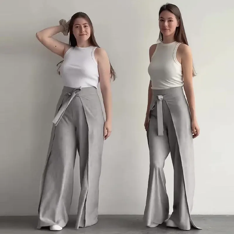 Katy  Weit geschnittene Culottes mit Bindegrtel