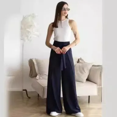 Katy  Weit geschnittene Culottes mit Bindegrtel