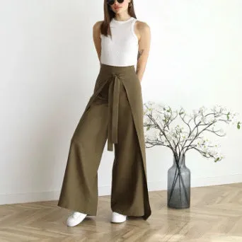 Katy  Weit geschnittene Culottes mit Bindegrtel