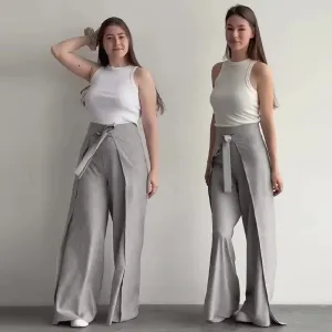 Katy  Weit geschnittene Culottes mit Bindegrtel