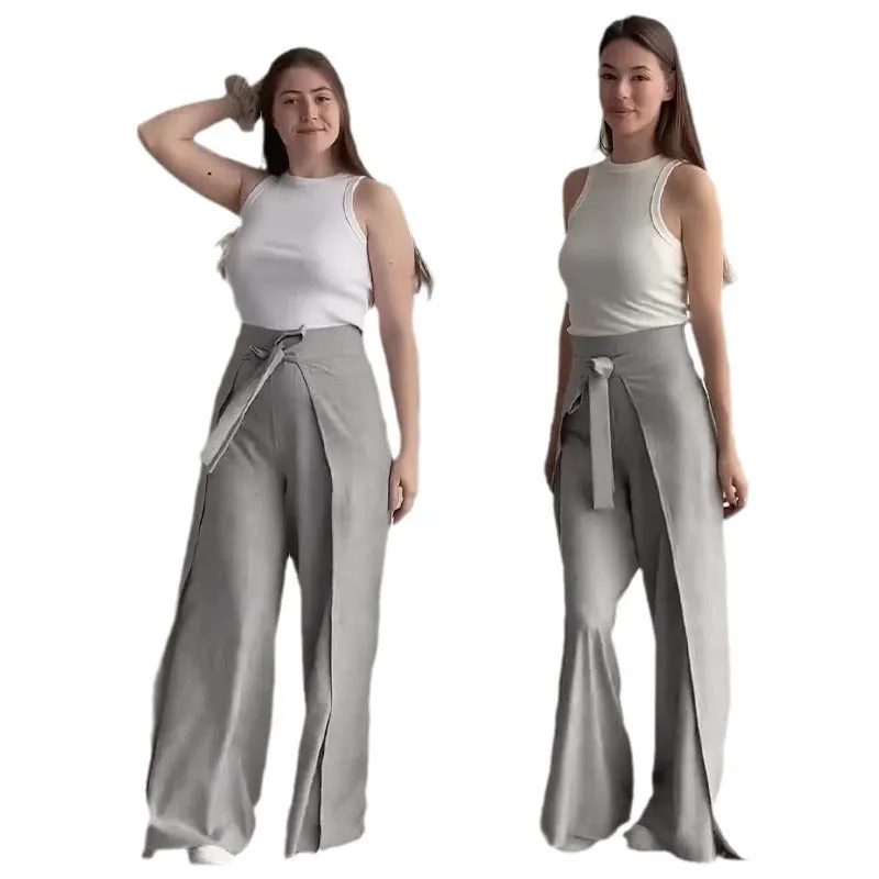 Katy  Weit geschnittene Culottes mit Bindegrtel