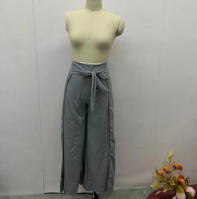 Katy  Weit geschnittene Culottes mit Bindegrtel