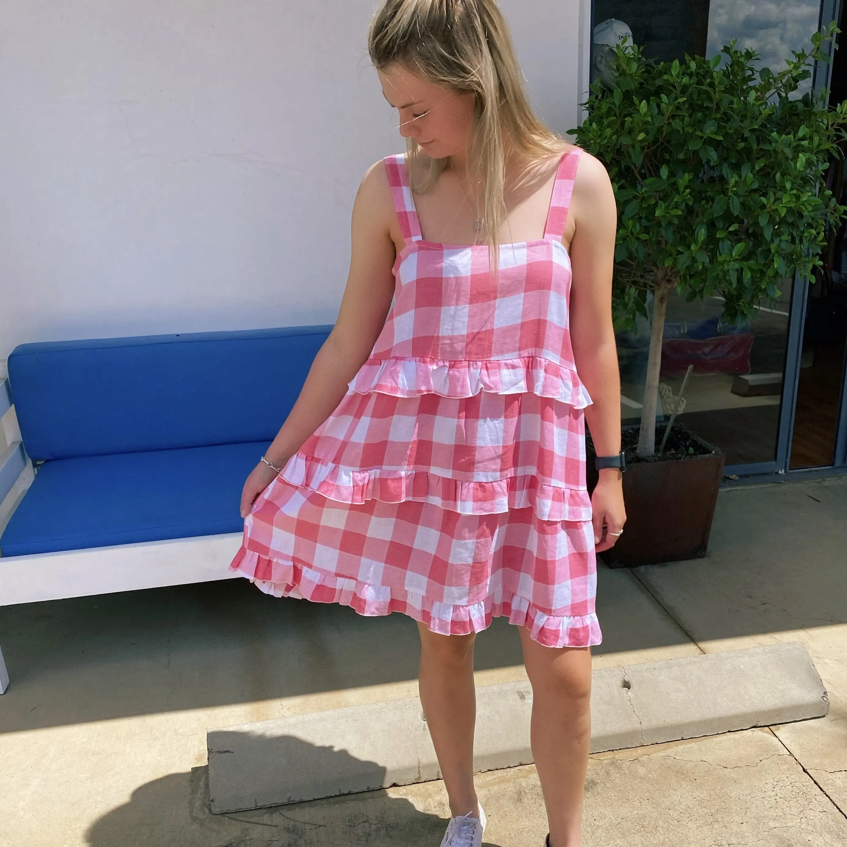 Lola Dress - Pink Check