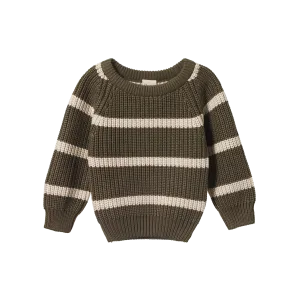 Nature Baby Billy Jumper - Seed/Oatmeal Marl Stripe