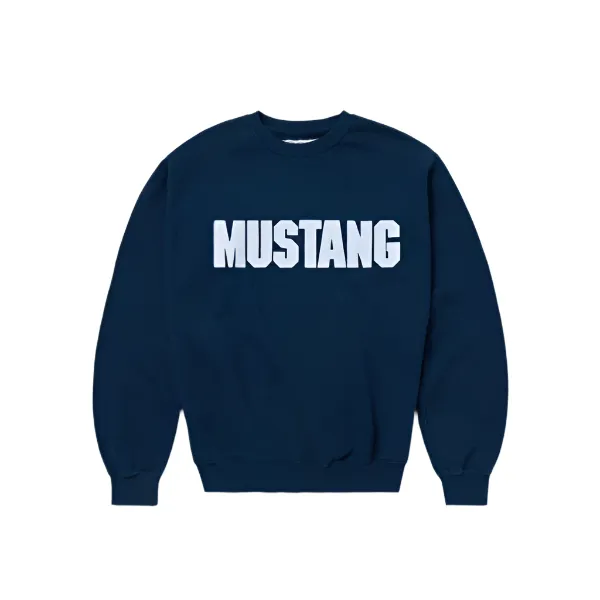 One Of These Days Mustang Crewneck - Sunfaded Navy