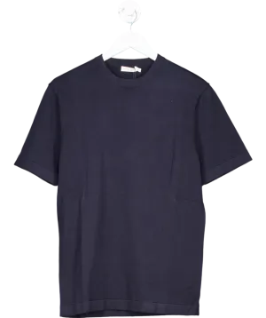 suitsupply Blue Navy Short Sleeve Crewneck UK S