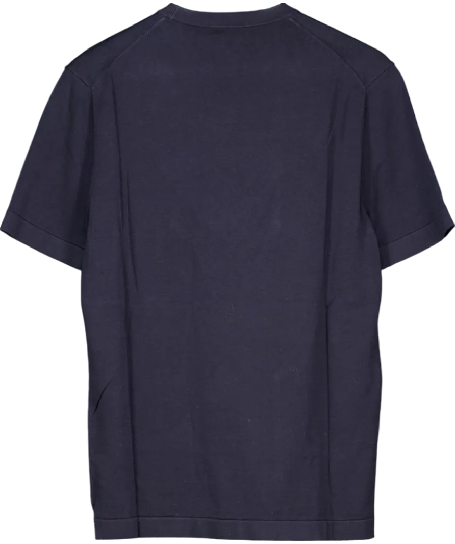suitsupply Blue Navy Short Sleeve Crewneck UK S